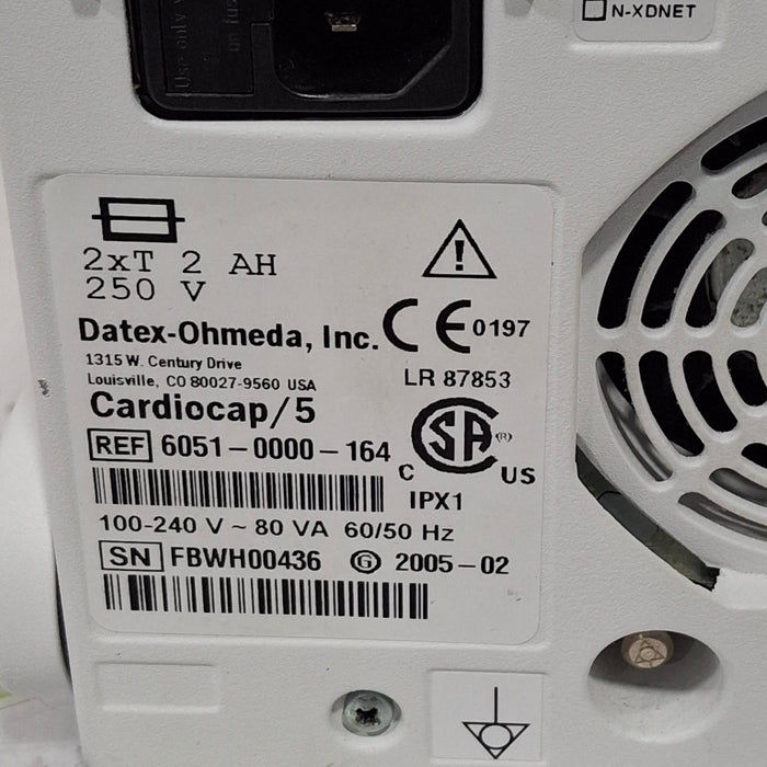 Datex-Ohmeda Cardiocap 5 Anesthesia Monitor