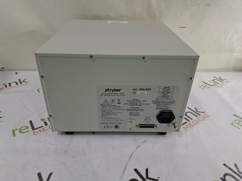 Stryker Stryker 406-800 RF Generator Electrosurgical Units reLink Medical