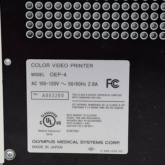 Olympus Olympus OEP-4 Color Video Printer Flexible Endoscopy reLink Medical