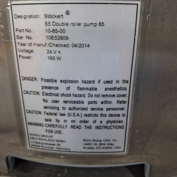 Stockert S5 Heart Lung System Heart-Lung Machine