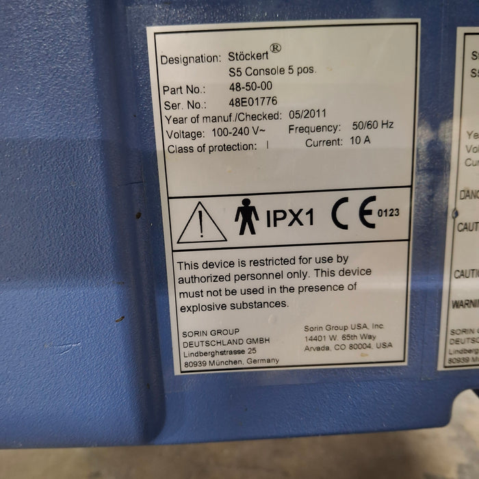 Stockert S5 Heart Lung System Heart-Lung Machine