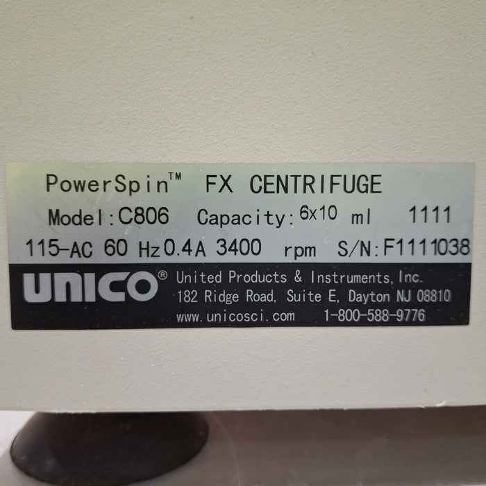 Unico PowerSpin FX Centrifuge