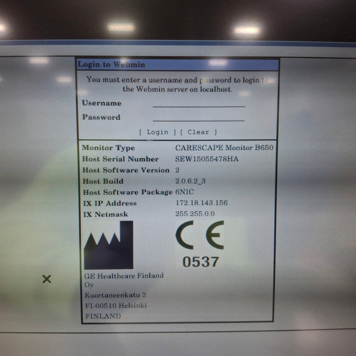 GE Healthcare GE Healthcare Carescape B650 Patient Monitor Patient Monitors reLink Medical