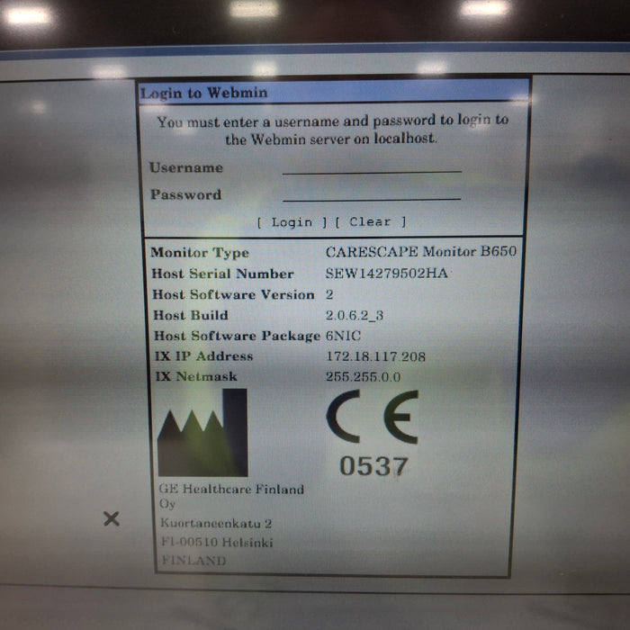 GE Healthcare GE Healthcare Carescape B650 Patient Monitor Patient Monitors reLink Medical