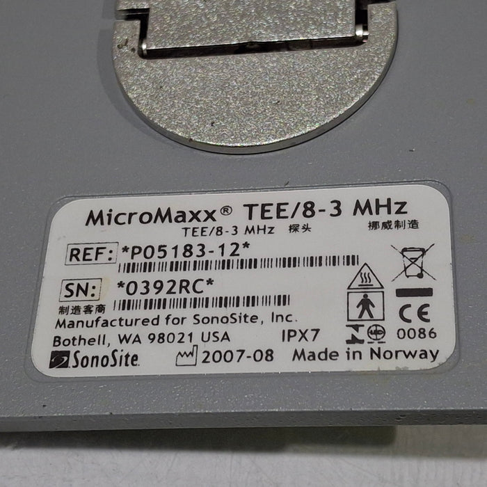 Sonosite MicroMaxx Tee 8-3 TEE Probe Transducer