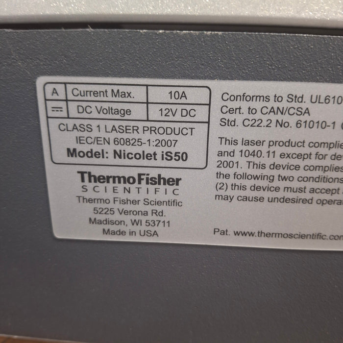 Thermo Scientific Nicolet iS50 FTIR Spectrometer