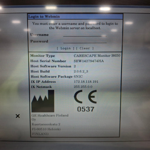 GE Healthcare GE Healthcare Carescape B650 Patient Monitor Patient Monitors reLink Medical