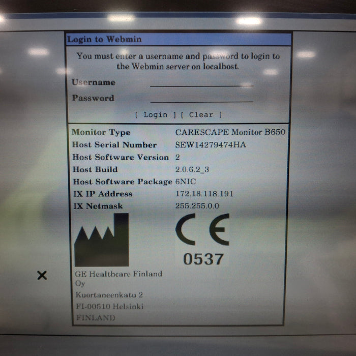 GE Healthcare GE Healthcare Carescape B650 Patient Monitor Patient Monitors reLink Medical
