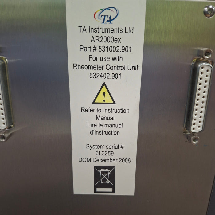 TA Instruments AR2000ex Rheometer
