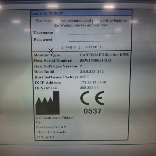 GE Healthcare GE Healthcare Carescape B650 Patient Monitor Patient Monitors reLink Medical