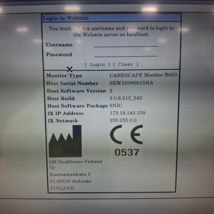 GE Healthcare GE Healthcare Carescape B650 Patient Monitor Patient Monitors reLink Medical