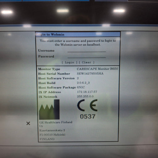 GE Healthcare GE Healthcare Carescape B650 Patient Monitor Patient Monitors reLink Medical