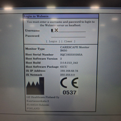 GE Healthcare GE Healthcare Carescape B650 Patient Monitor Patient Monitors reLink Medical