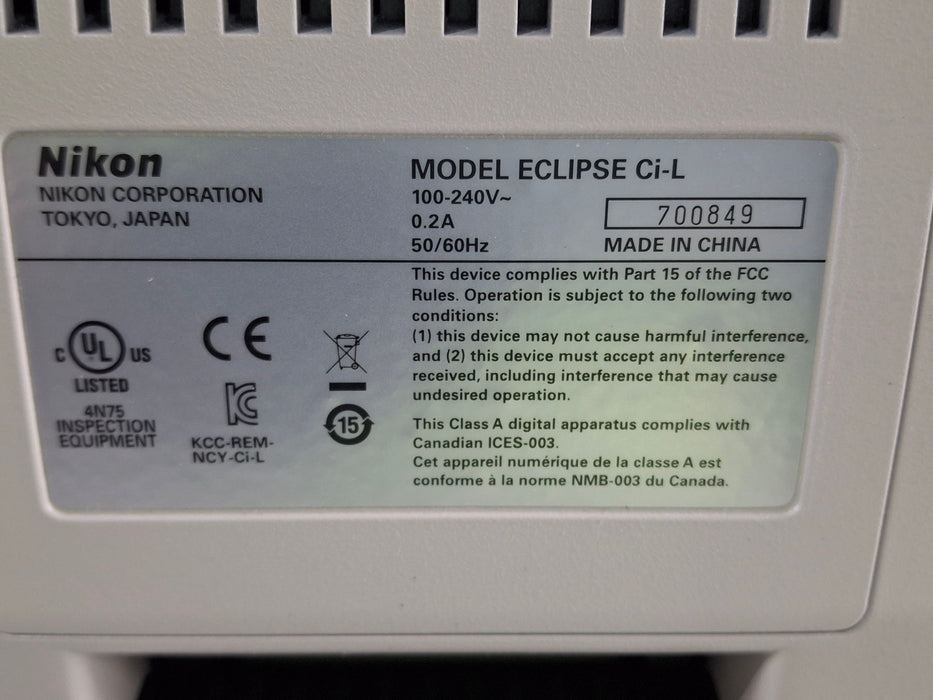 Nikon Nikon Eclipse Ci-L Binocular Microscope Lab Microscopes reLink Medical