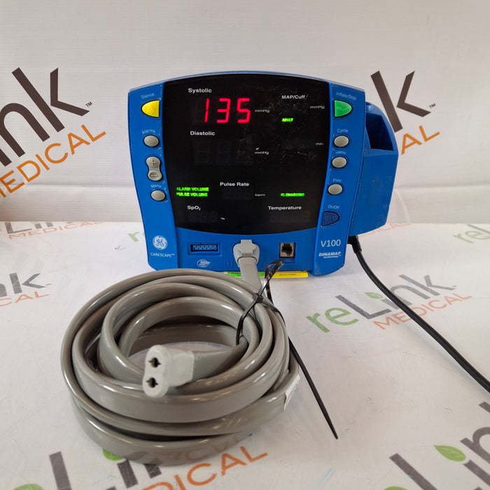 GE Healthcare GE Healthcare Dinamap V100 - NIBP, SpO2, Temp Vital Signs Monitor Patient Monitors reLink Medical