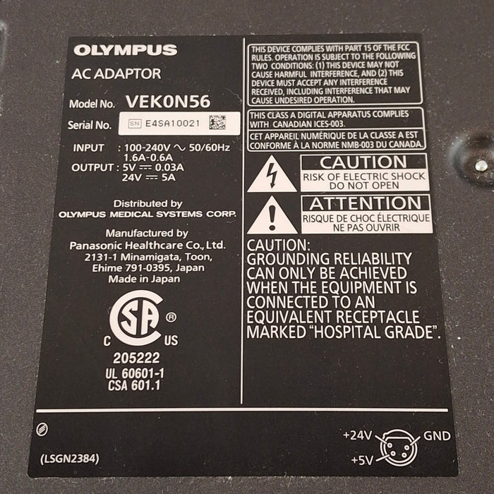 Olympus Olympus VEK0N56 Surgical Display AC Adapter Flexible Endoscopy reLink Medical