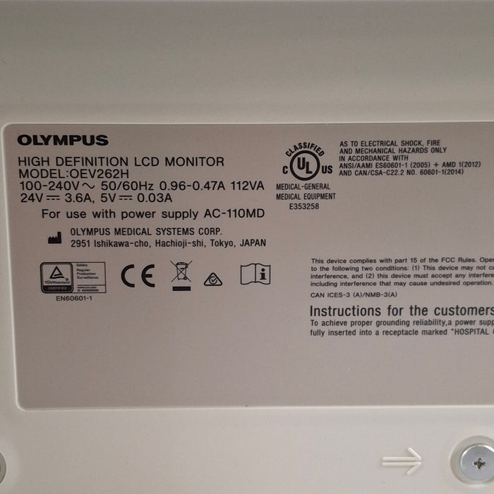 Olympus Olympus OEV262H 26" HD LCD Endoscopy Monitor Flexible Endoscopy reLink Medical