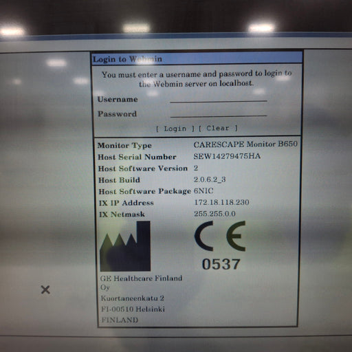GE Healthcare GE Healthcare Carescape B650 Patient Monitor Patient Monitors reLink Medical