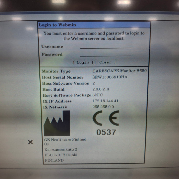 GE Healthcare GE Healthcare Carescape B650 Patient Monitor Patient Monitors reLink Medical