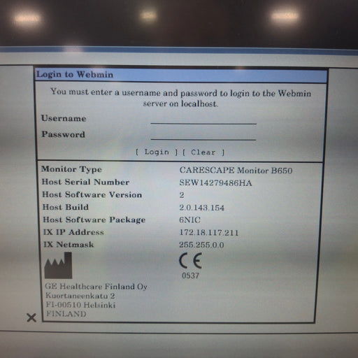GE Healthcare GE Healthcare Carescape B650 Patient Monitor Patient Monitors reLink Medical
