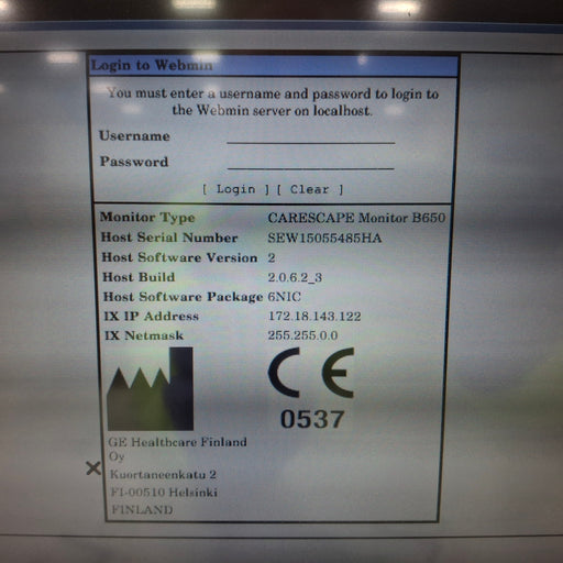 GE Healthcare GE Healthcare Carescape B650 Patient Monitor Patient Monitors reLink Medical