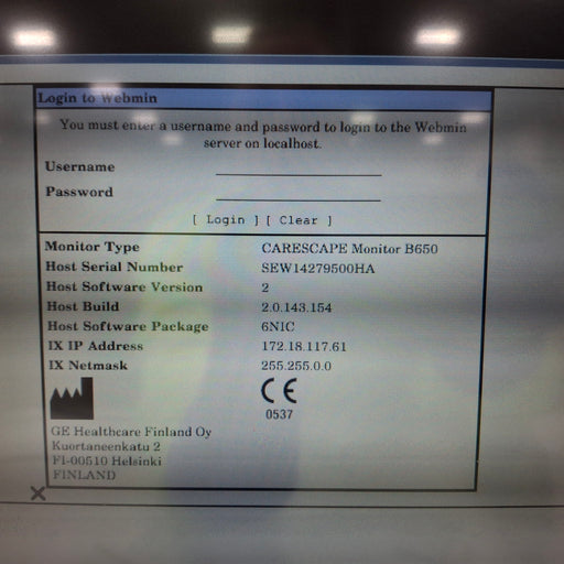 GE Healthcare GE Healthcare Carescape B650 Patient Monitor Patient Monitors reLink Medical