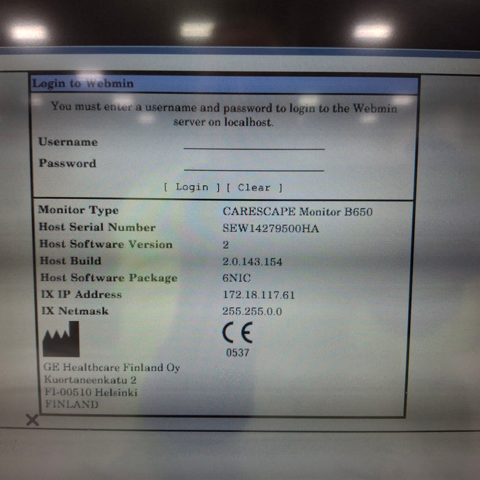 GE Healthcare GE Healthcare Carescape B650 Patient Monitor Patient Monitors reLink Medical