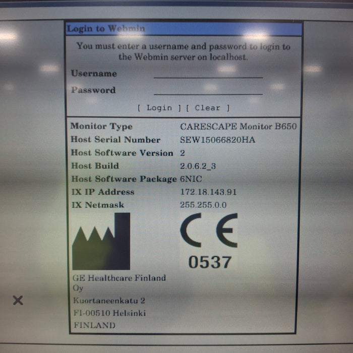 GE Healthcare GE Healthcare Carescape B650 Patient Monitor Patient Monitors reLink Medical
