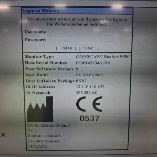 GE Healthcare GE Healthcare Carescape B650 Patient Monitor Patient Monitors reLink Medical