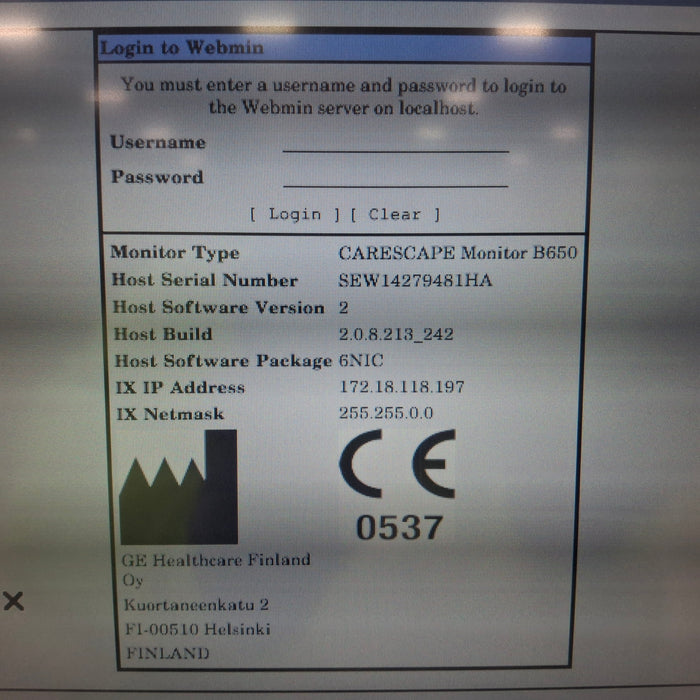 GE Healthcare GE Healthcare Carescape B650 Patient Monitor Patient Monitors reLink Medical