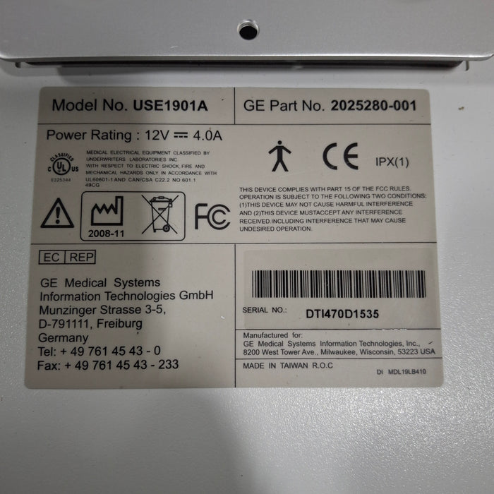 GE Healthcare GE Healthcare USE1901A Monitor Patient Monitors reLink Medical