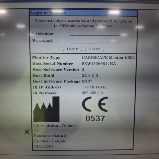 GE Healthcare GE Healthcare Carescape B650 Patient Monitor Patient Monitors reLink Medical