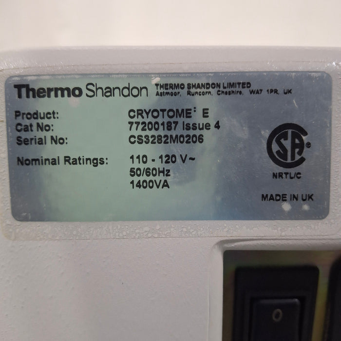Thermo Shandon Thermo Shandon Cryotome E Cryostat Histology and Pathology reLink Medical