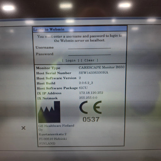 GE Healthcare GE Healthcare Carescape B650 Patient Monitor Patient Monitors reLink Medical