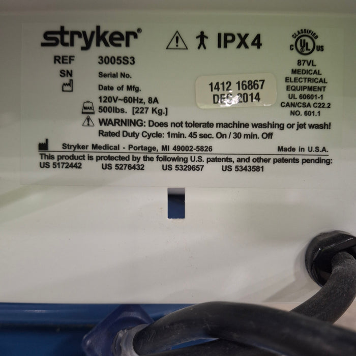 Stryker Secure III 3005 Hospital Bed