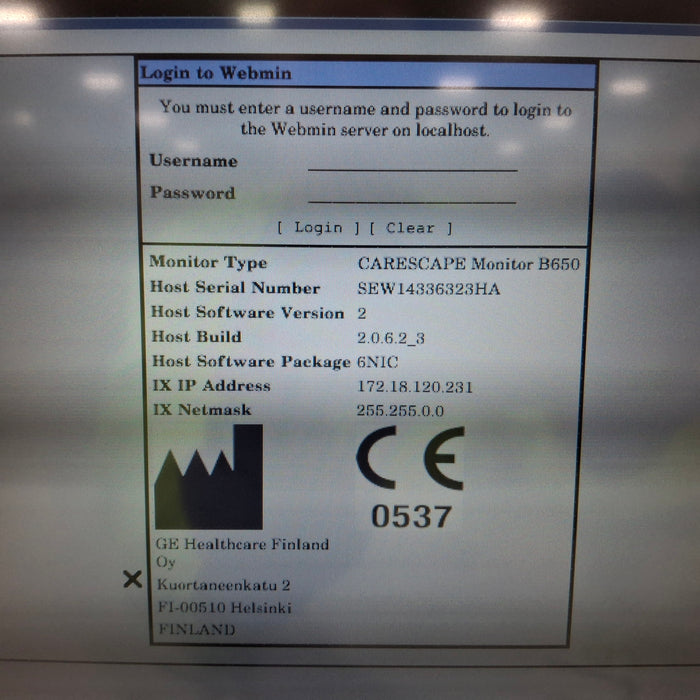 GE Healthcare GE Healthcare Carescape B650 Patient Monitor Patient Monitors reLink Medical