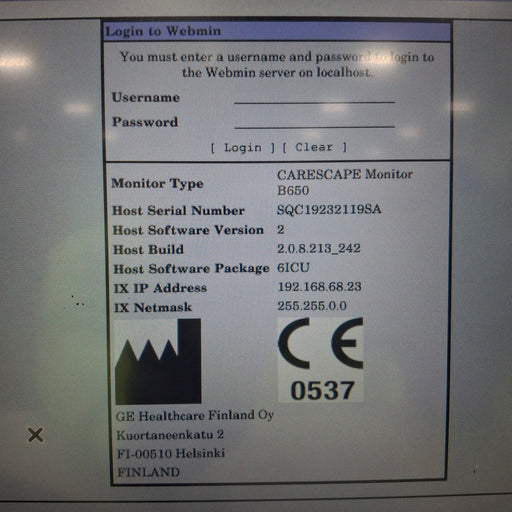 GE Healthcare GE Healthcare Carescape B650 Patient Monitor Patient Monitors reLink Medical