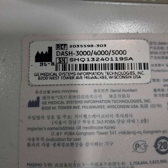 GE Healthcare GE Healthcare Dash 5000 - Masimo SpO2 Patient Monitor Patient Monitors reLink Medical