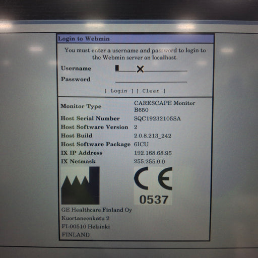 GE Healthcare GE Healthcare Carescape B650 Critical Care Patient Monitor Patient Monitors reLink Medical