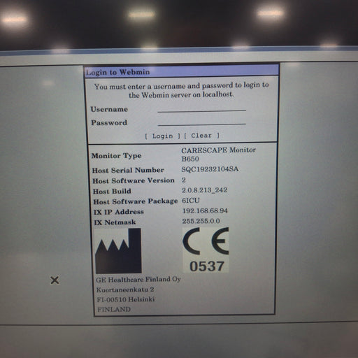 GE Healthcare GE Healthcare Carescape B650 Patient Monitor Patient Monitors reLink Medical