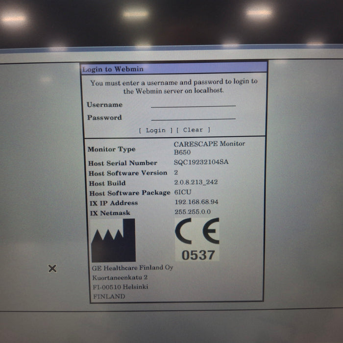 GE Healthcare GE Healthcare Carescape B650 Patient Monitor Patient Monitors reLink Medical