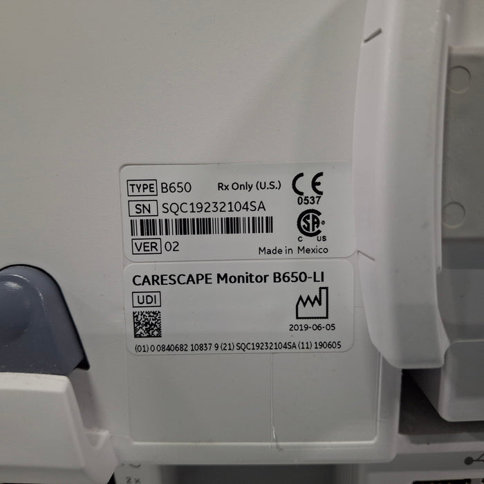 GE Healthcare GE Healthcare Carescape B650 Patient Monitor Patient Monitors reLink Medical