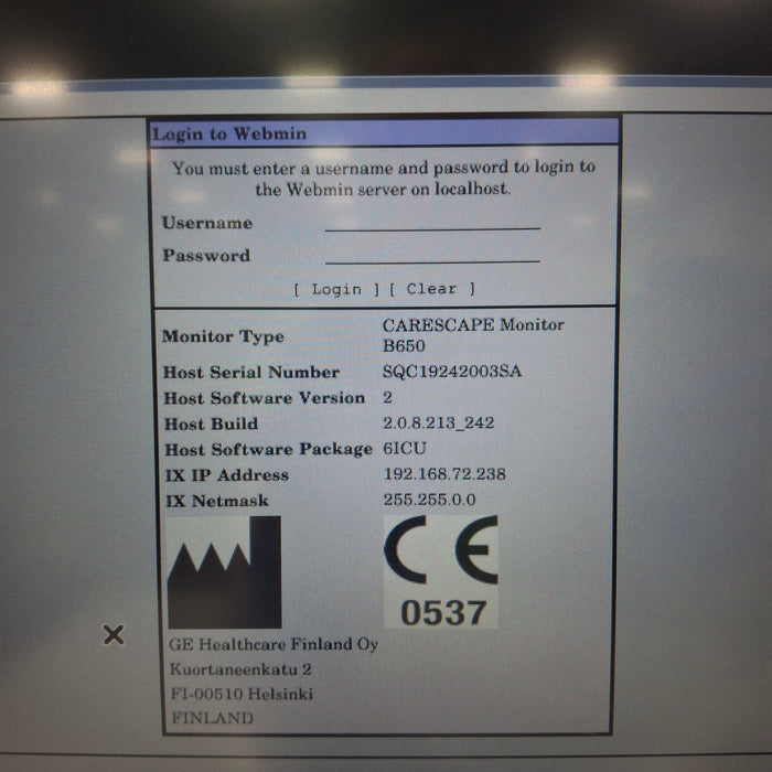 GE Healthcare Carescape B650 Patient Monitor