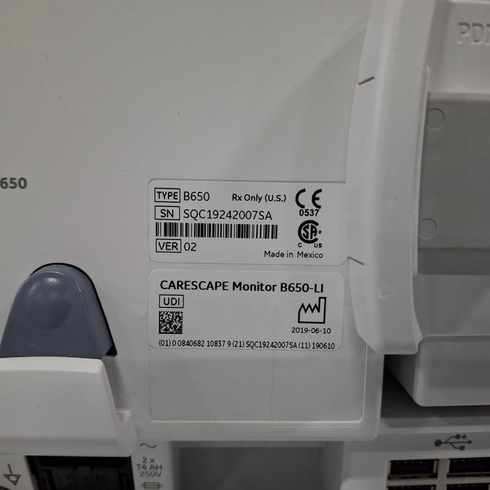 GE Healthcare Carescape B650 Patient Monitor
