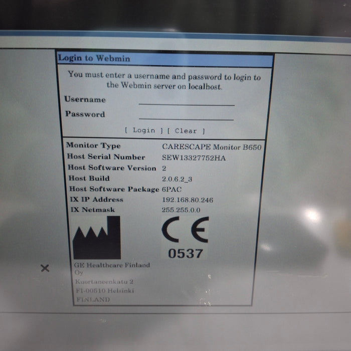 GE Healthcare GE Healthcare Carescape B650 Patient Monitor Patient Monitors reLink Medical