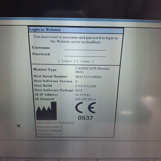 GE Healthcare GE Healthcare Carescape B650 Critical Care Patient Monitor Patient Monitors reLink Medical