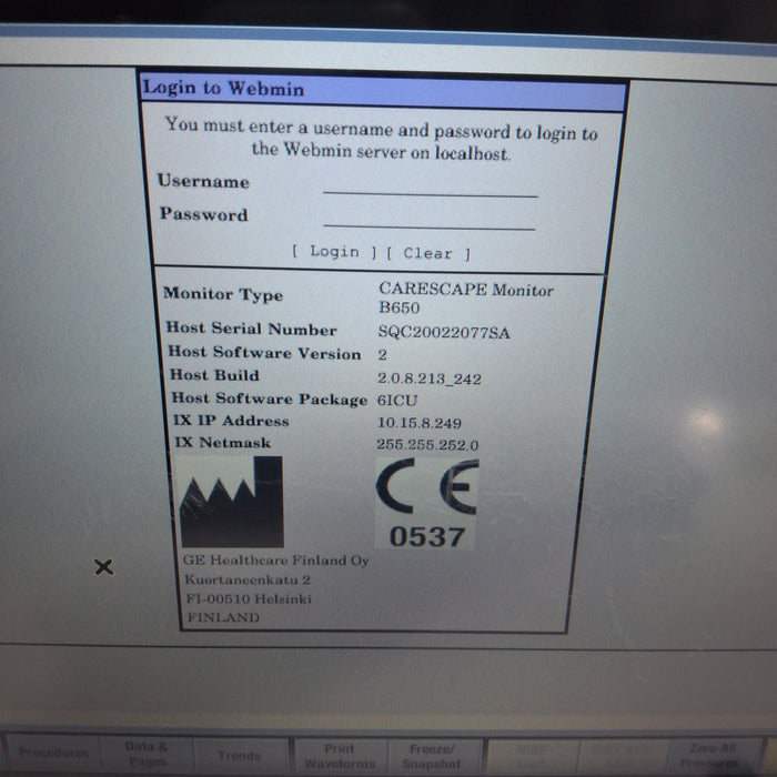 GE Healthcare GE Healthcare Carescape B650 Patient Monitor Patient Monitors reLink Medical