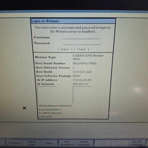 GE Healthcare GE Healthcare Carescape B650 Post Anesthesia Care Patient Monitor Patient Monitors reLink Medical