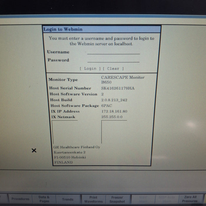 GE Healthcare GE Healthcare Carescape B650 Post Anesthesia Care Patient Monitor Patient Monitors reLink Medical