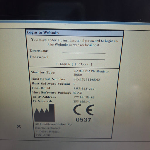 GE Healthcare GE Healthcare Carescape B650 Post Anesthesia Care Patient Monitor Patient Monitors reLink Medical
